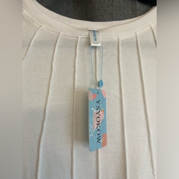 -NWT YSYOKOW Women Long Sleeve Pleated Tunic Top - Size Small - Picture 7 of 7
